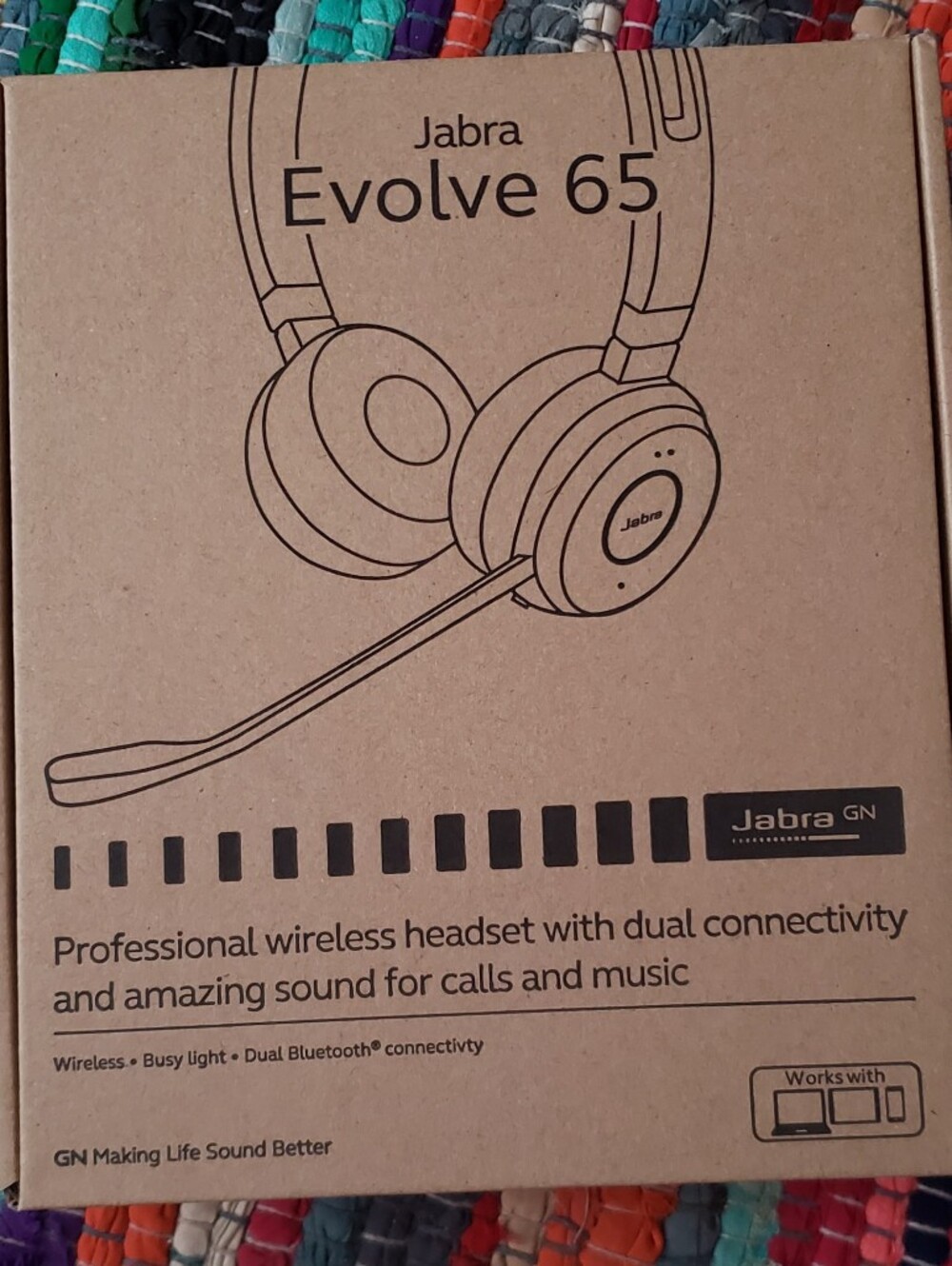 Jabra Evolve 65 MS Stereo Wireless Bluetooth Headset w/ Protective Case HSC018W